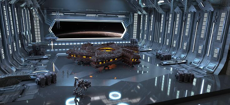 Armory &amp; Engineering Bay Gudang persenjataan dan bengkel untuk perbaikan senjata dan kendaraan.